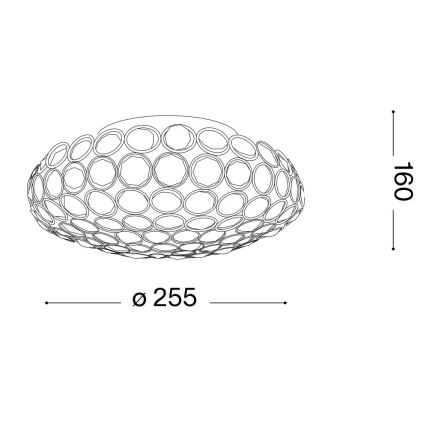 Ideal Lux - Plafonnier LED en cristal KING 3xG9/3W/230V d. 25,5 cm doré