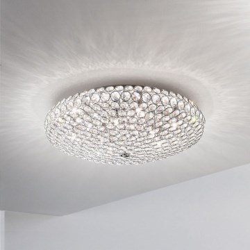 Ideal Lux - Plafonnier LED en cristal KING 5xG9/3W/230V d. 38 cm chrome brillant