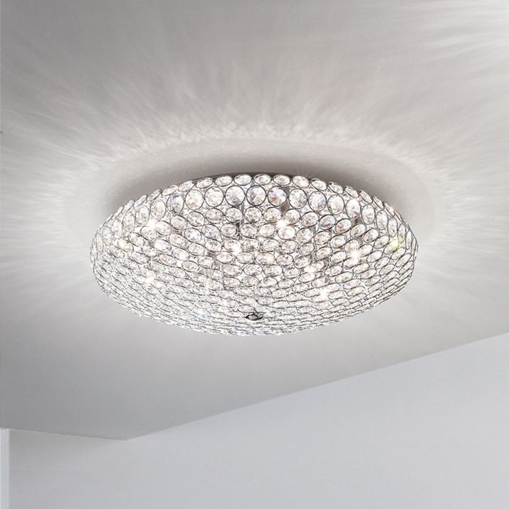 Ideal Lux - Plafonnier LED en cristal KING 5xG9/3W/230V d. 38 cm chrome brillant
