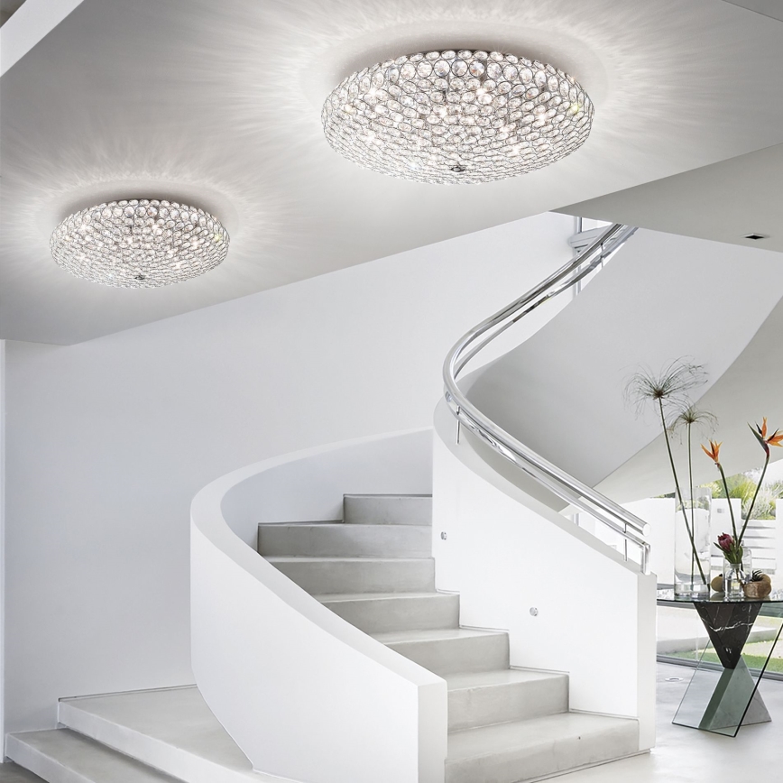 Ideal Lux - Plafonnier LED en cristal KING 5xG9/3W/230V d. 38 cm chrome brillant