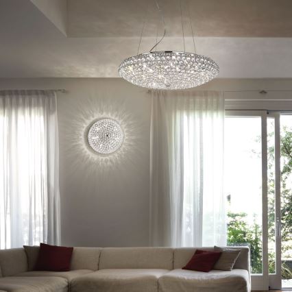 Ideal Lux - Plafonnier LED en cristal KING 5xG9/3W/230V d. 38 cm chrome brillant