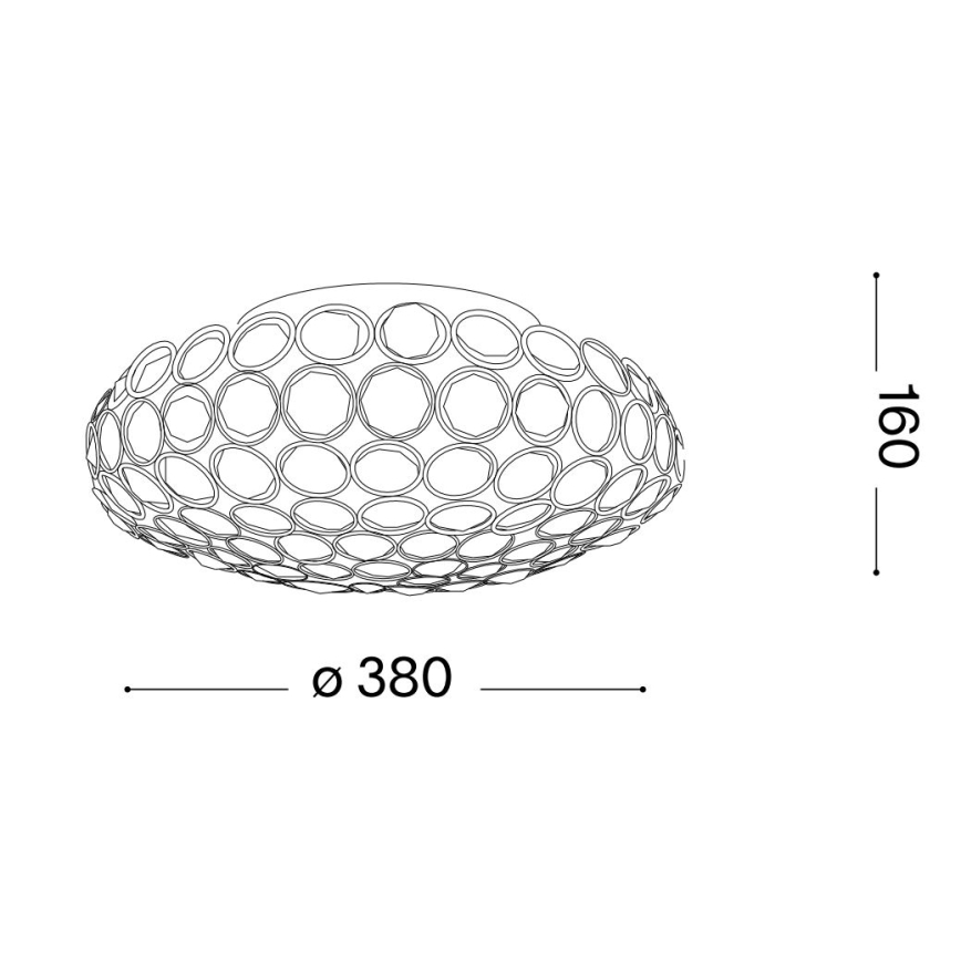 Ideal Lux - Plafonnier LED en cristal KING 5xG9/3W/230V d. 38 cm chrome brillant