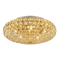 Ideal Lux - Plafonnier LED en cristal KING 5xG9/3W/230V d. 38 cm doré
