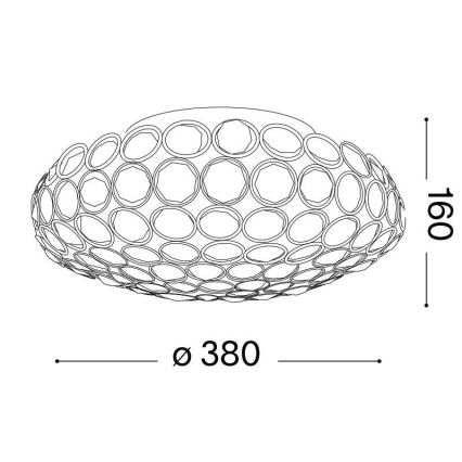 Ideal Lux - Plafonnier LED en cristal KING 5xG9/3W/230V d. 38 cm doré