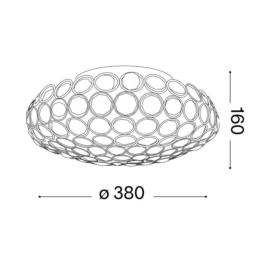 Ideal Lux - Plafonnier LED en cristal KING 5xG9/3W/230V d. 38 cm doré