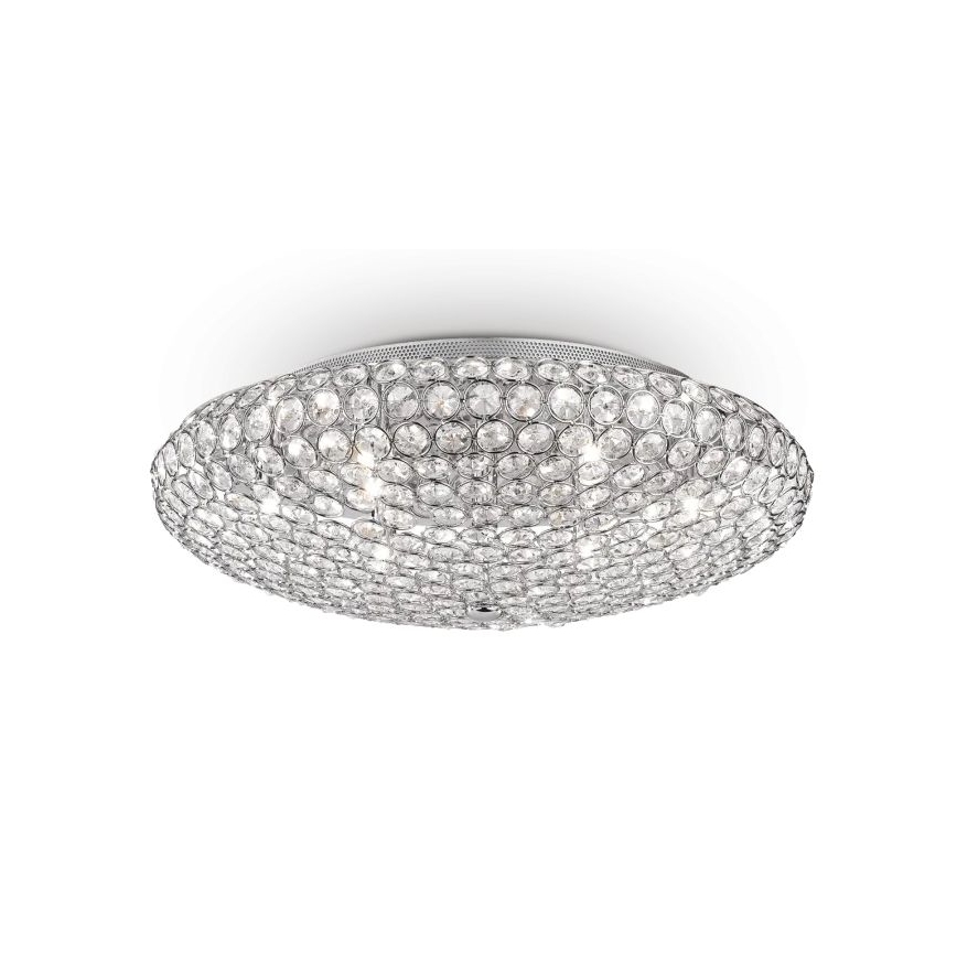 Ideal Lux - Plafonnier LED en cristal KING 9xG9/3W/230V d. 53,5 cm chrome brillant