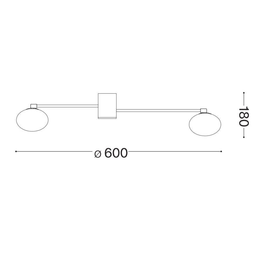 Ideal Lux - Plafonnier LED HERMES 3xG9/3W/230V d. 60 cm blanc
