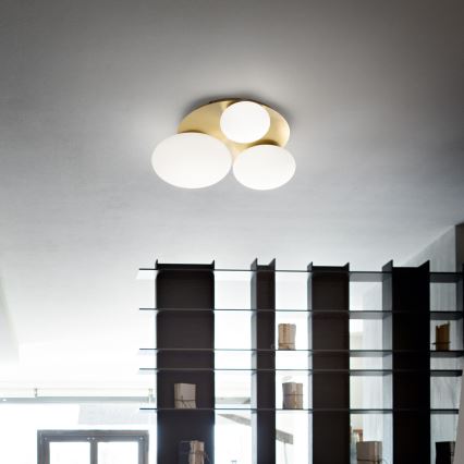 Ideal Lux - Plafonnier LED NINFEA 3xGX53/9W/230V doré