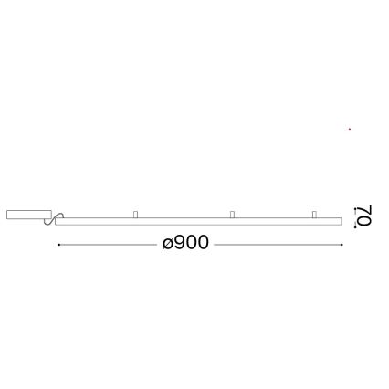 Ideal Lux - Plafonnier LED ORACLE SLIM LED/53W/230V 3000 K IRC 90 Ø 90 cm doré