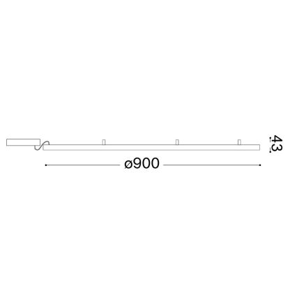 Ideal Lux - Plafonnier LED ORACLE SLIM LED/53W/230V 3000K IRC 90 Ø 90 cm doré