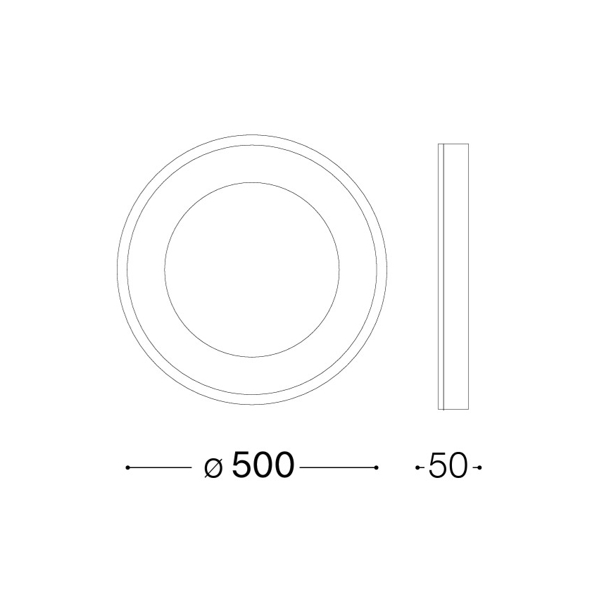 Ideal Lux - Plafonnier LED PLANET/25W/230V IRC 90 Ø 50 cm laiton