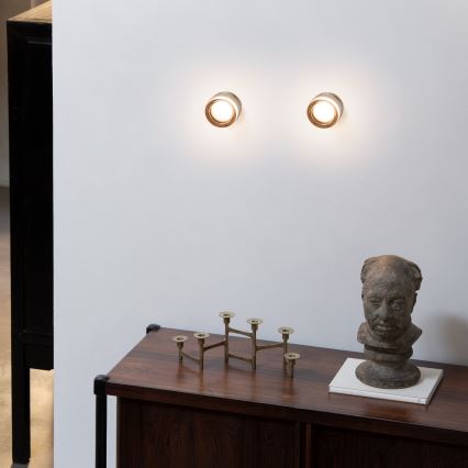 Ideal Lux - plafonnier LED pour salle de bains LOLLY 1xGX53/9W/230V Ø 10,5 cm doré/beige fumé