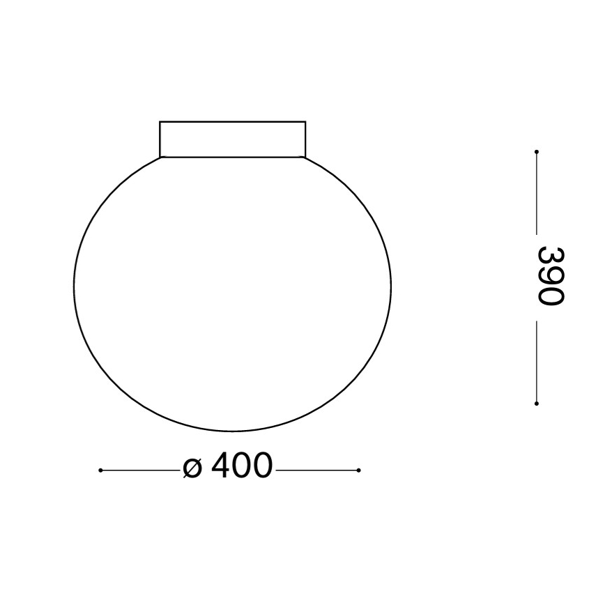 Ideal Lux - Plafonnier MAPA 1xE27/60W/230V 400 mm