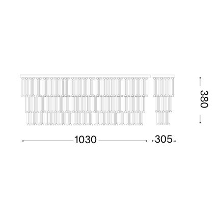 Ideal Lux - Plafonnier MARTINEZ 8xE14/40W/230V, finition chrome brillant