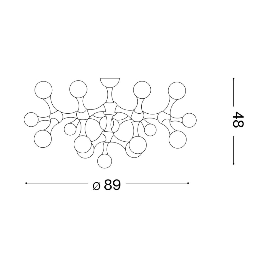 Ideal Lux - Plafonnier NODINO 15xG9/15W/230V blanc