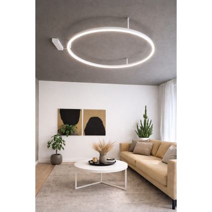 Ideal Lux - Plafonnier ORACLE SLIM LED/38W/230V 3000K d. 70 cm blanc