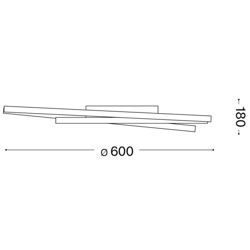 Ideal Lux - Plafonnier OZ LED/47W/230V d. 60 cm CRI 90 blanc