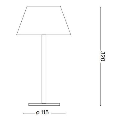 Ideal Lux - LED Dimbare Touch Buitenlamp PURE LED/1,5W/3,7V 2200 mAh CRI 90 IP54 bruin