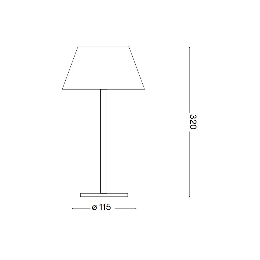 Ideal Lux - LED Dimbare Touch Buitenlamp PURE LED/1,5W/3,7V 2200 mAh CRI 90 IP54 bruin