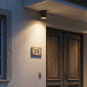 Ideal Lux - Spot d'extérieur GUN 1xGU10/28W/230V Ø 11 cm IP55 marron