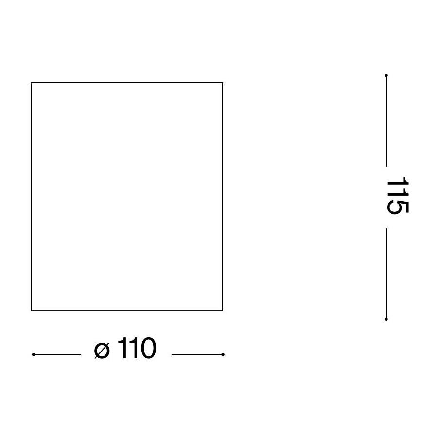 Ideal Lux - Spot d'extérieur GUN 1xGU10/28W/230V Ø 11 cm IP55 noir