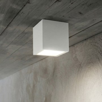 Ideal Lux - Spot d'extérieur TECHO 1xGU10/20W/230V 15x15 cm IP54 blanc