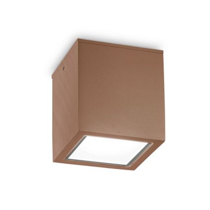 Ideal Lux - Spot d'extérieur TECHO 1xGU10/20W/230V 15x15 cm IP54 marron