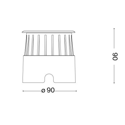 Ideal Lux - Spot encastrable dans le sol FLOOR LED/3W/230V d. 9 cm CRI 90 IP67 chrome brillant