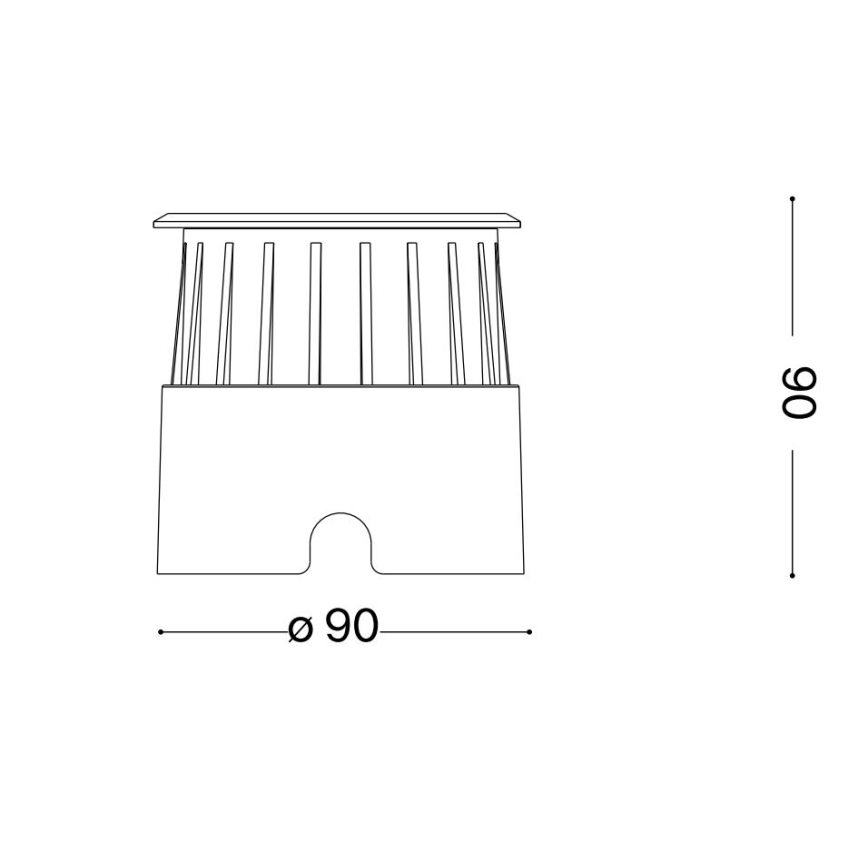Ideal Lux - Spot encastrable dans le sol FLOOR LED/3W/230V d. 9 cm CRI 90 IP67 chrome brillant