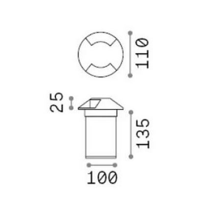Ideal Lux - Spot encastrable dans le sol ROCKET LED/3W/230V CRI 90 IP65 chrome mat