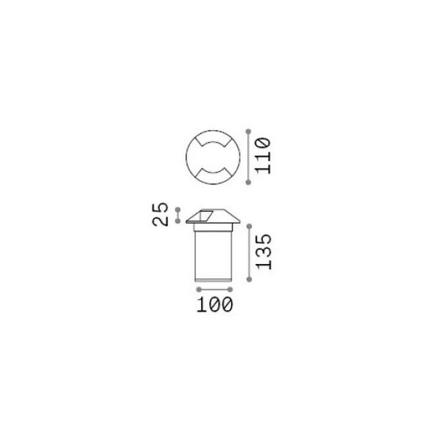 Ideal Lux - Spot encastrable dans le sol ROCKET LED/3W/230V CRI 90 IP65 chrome mat