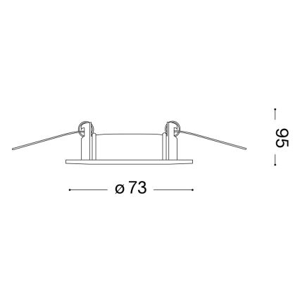 Ideal Lux - Spot encastrable JAZZ 1xGU10/50W/230V noir
