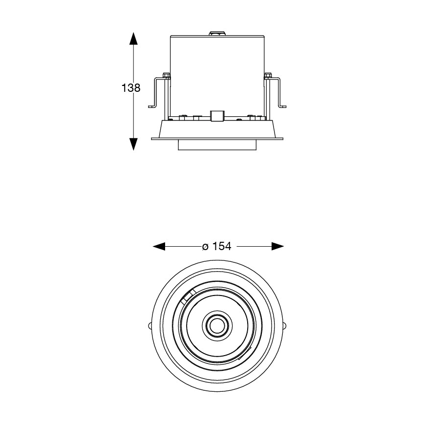 Ideal Lux - spot encastré LED NOVA LED/20W/230V 4000K CRI 90 Ø 15,4 cm blanc