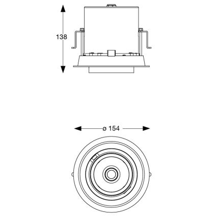 Ideal Lux - Spot encastré LED NOVA LED/20W/230V 3000K IRC 90 Ø 15,4 cm blanc