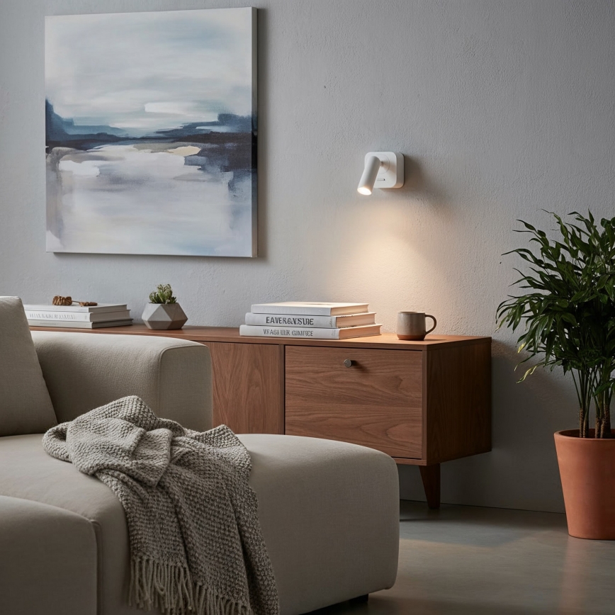 Ideal Lux - Spot mural BEAN LED/3W/230V CRI 90 blanc