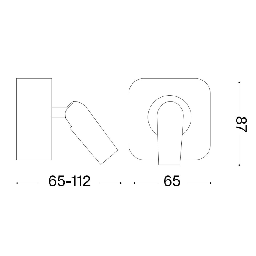 Ideal Lux - Spot mural BEAN LED/3W/230V CRI 90 blanc