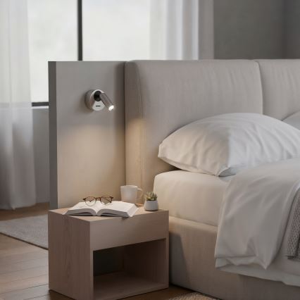 Ideal Lux - Spot mural BEAN LED/3W/230V CRI 90 chrome brillant