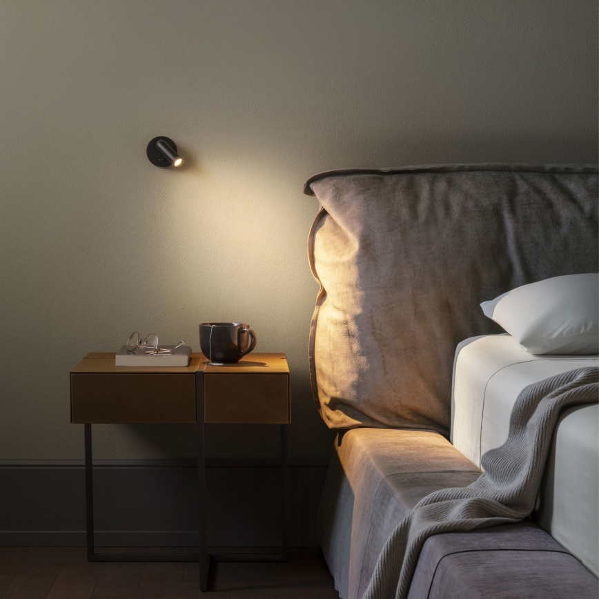 Ideal Lux - Spot mural BEAN LED/3W/230V CRI 90 noir