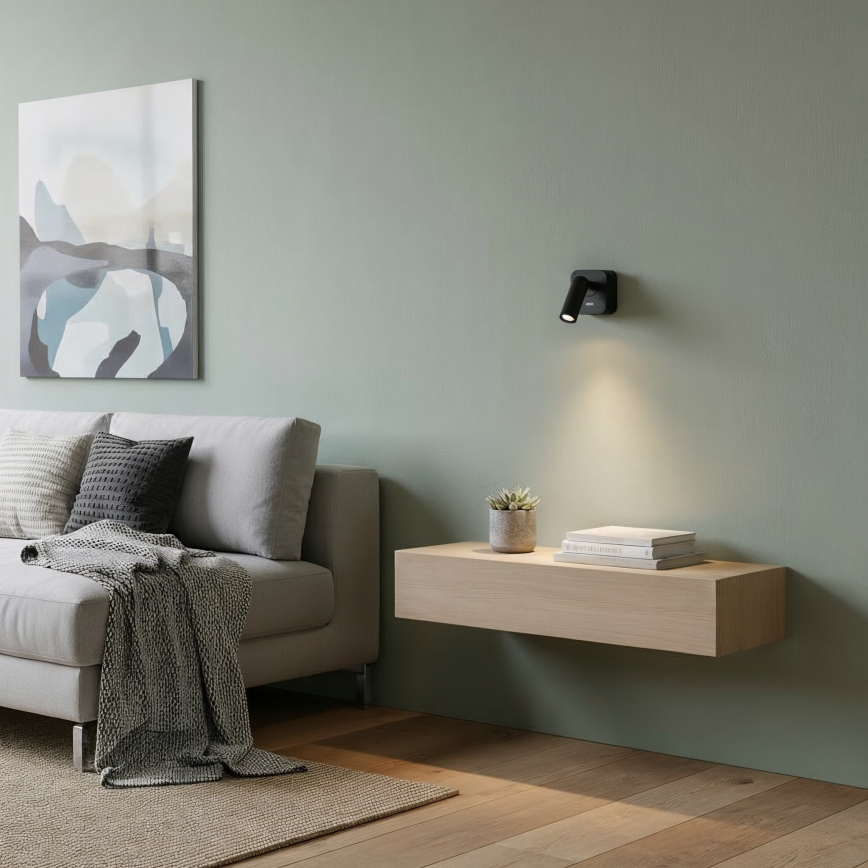 Ideal Lux - Spot mural BEAN LED/3W/230V CRI 90 noir