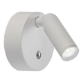 Ideal Lux - Spot mural LED à commande tactile, rechargeable et dimmable BEAN LED/3W/5V IRC 95 blanc