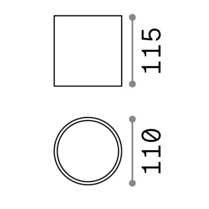 Ideal Lux - Spot salle de bain GUN 1xGU10/28W/230V IP44 noir