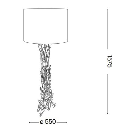 Ideal Lux - Staande Lamp DRIFTWOOD 1xE27/60W/230V guave