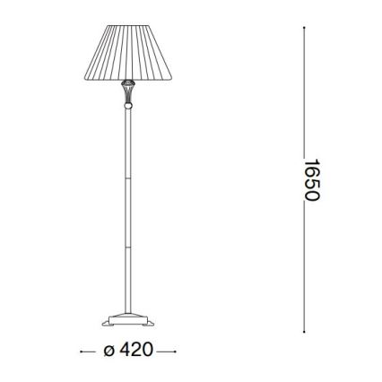 Ideal Lux - Staande Lamp FIRENZE 1xE14/40W/230V goud