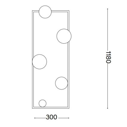 Ideal Lux - Staande LED Lamp ANGOLO 5xG9/3W/230V messing