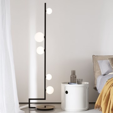 Ideal Lux - Staande LED Lamp BIRDS 5xG9/3W/230V zwart/goud