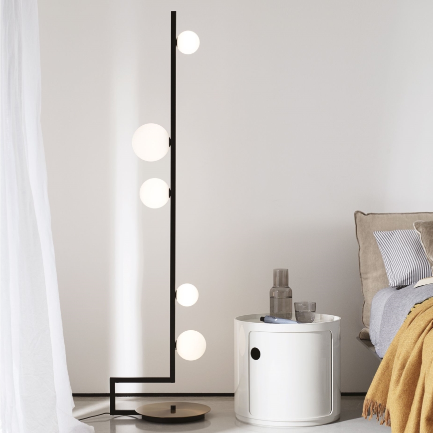 Ideal Lux - Staande LED Lamp BIRDS 5xG9/3W/230V zwart/goud