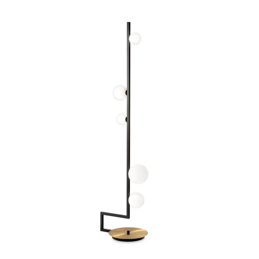 Ideal Lux - Staande LED Lamp BIRDS 5xG9/3W/230V zwart/goud