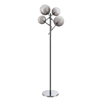 Ideal Lux - Staande LED Lamp EQUINOXE 4xG4/2W/230V glanzend chroom/gerookt