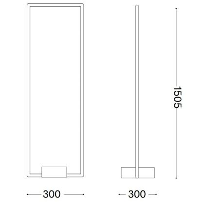 Ideal Lux - Staande LED Lamp FRAME LED/30W/230V zwart