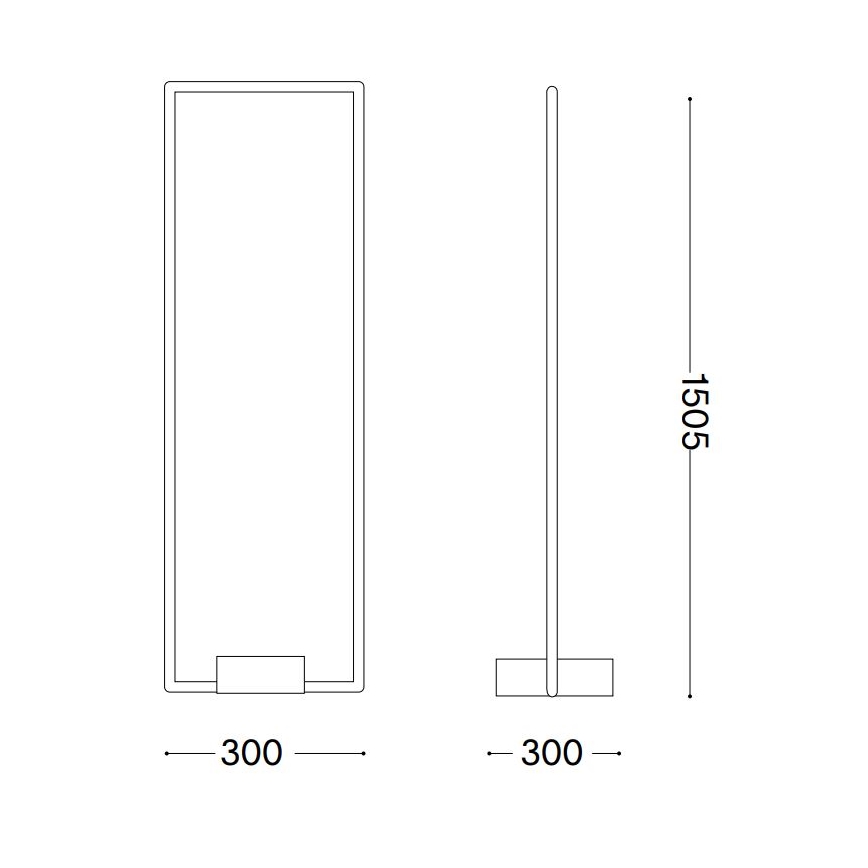 Ideal Lux - Staande LED Lamp FRAME LED/30W/230V zwart
